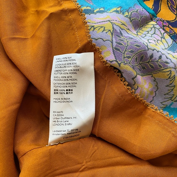 Anthropologie Romantic 100% Silk Tunic Dress size S new with tag nwt - Picture 6 of 9